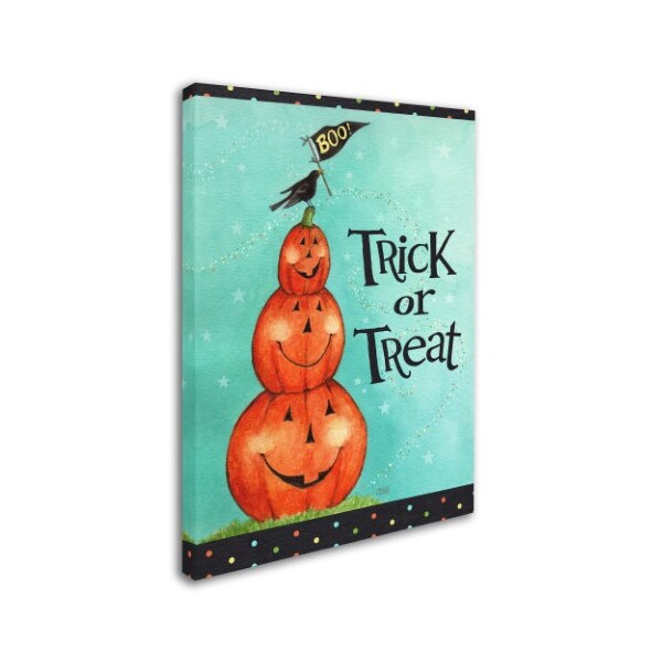 Melinda Hipsher 'Pumpkin Stack Trick Or Treat New' Canvas Art,18x24